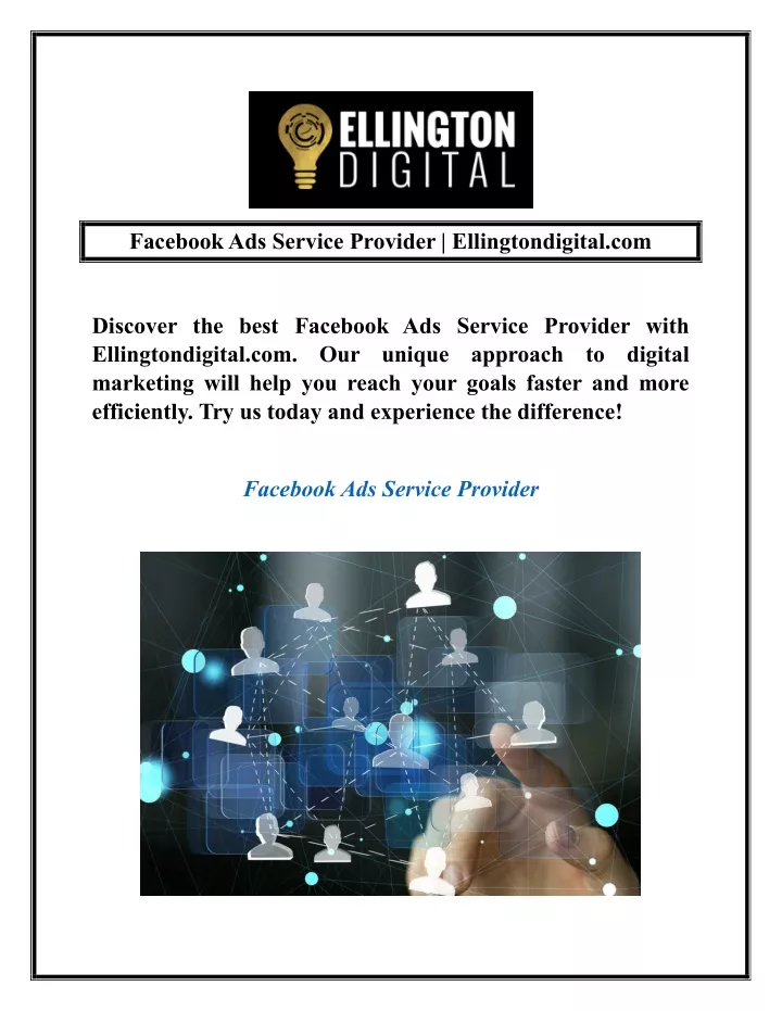 facebook ads service provider ellingtondigital com