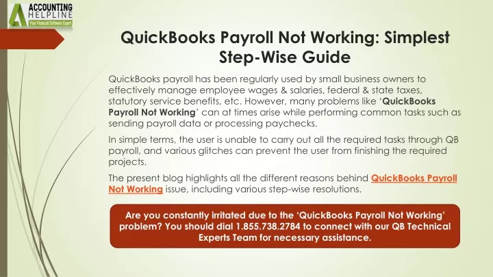 quickbooks payroll not working simplest step wise guide