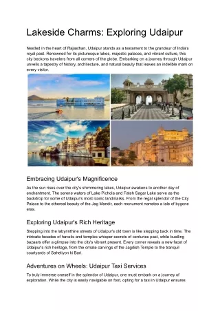 lakeside charms exploring udaipur