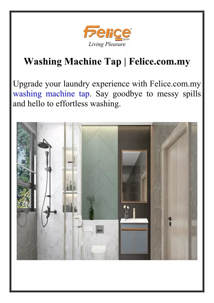 washing machine tap felice com my