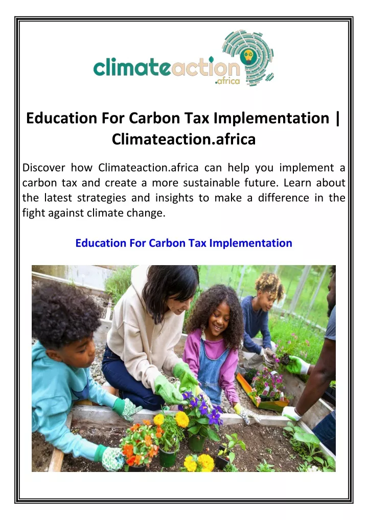 education for carbon tax implementation