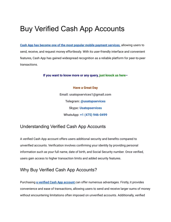 buy verified cash app accounts