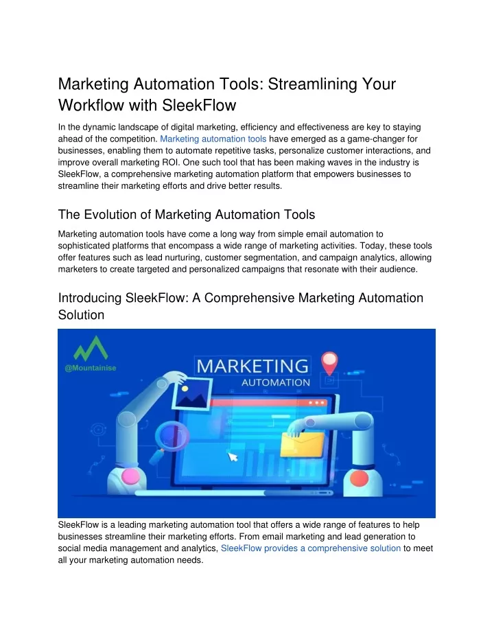 marketing automation tools streamlining your