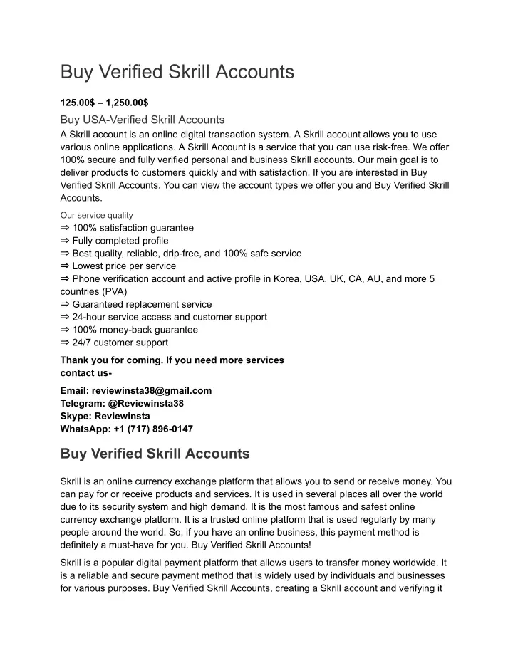 buy verified skrill accounts