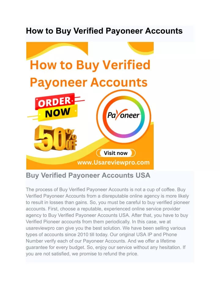 how to buy verified payoneer accounts