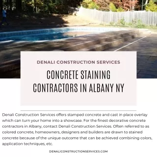 Concrete Staining Contractors in Albany NY