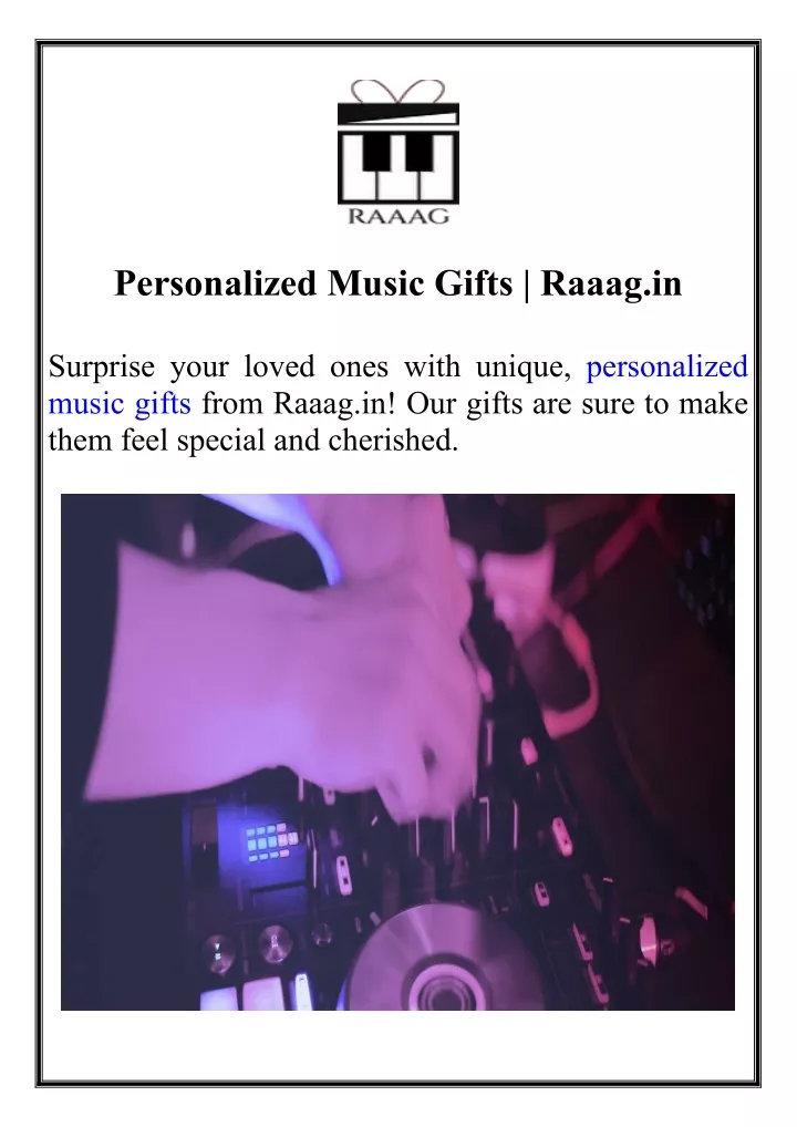 personalized music gifts raaag in