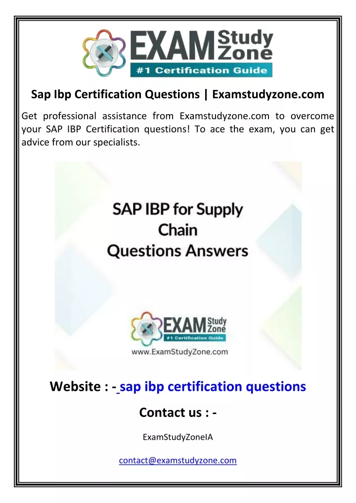 sap ibp certification questions examstudyzone com