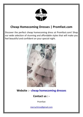 Cheap Homecoming Dresses  Promfast.com