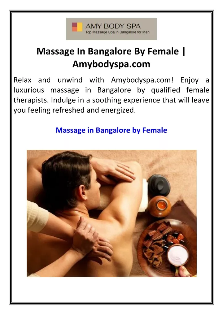 massage in bangalore by female amybodyspa com