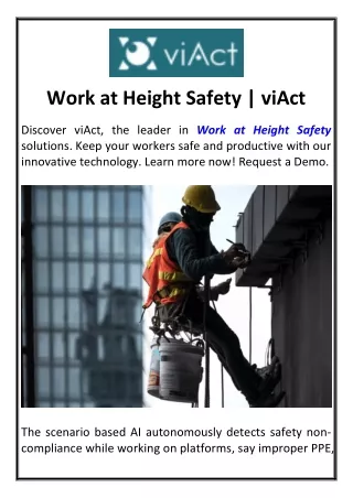 work at height safety viact
