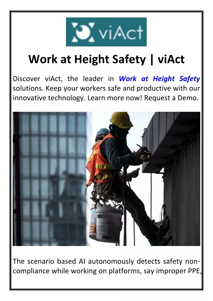 work at height safety viact