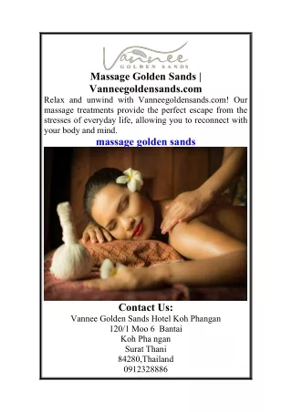 Massage Golden Sands  Vanneegoldensands.com