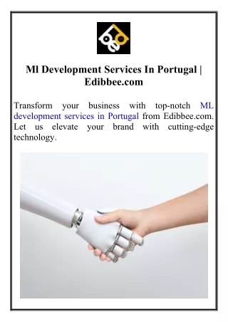 Ml Development Services In Portugal  Edibbee.com