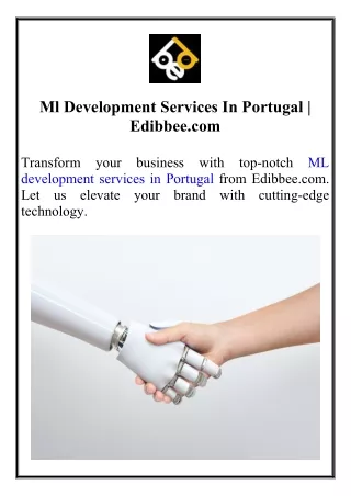 ml development services in portugal edibbee com