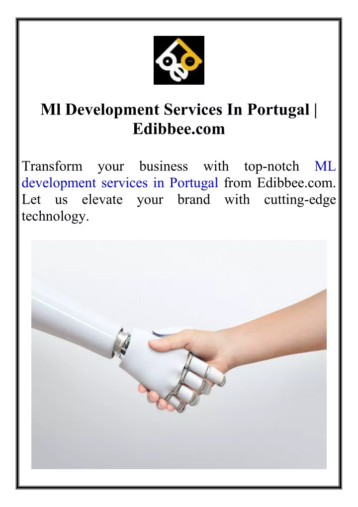 ml development services in portugal edibbee com