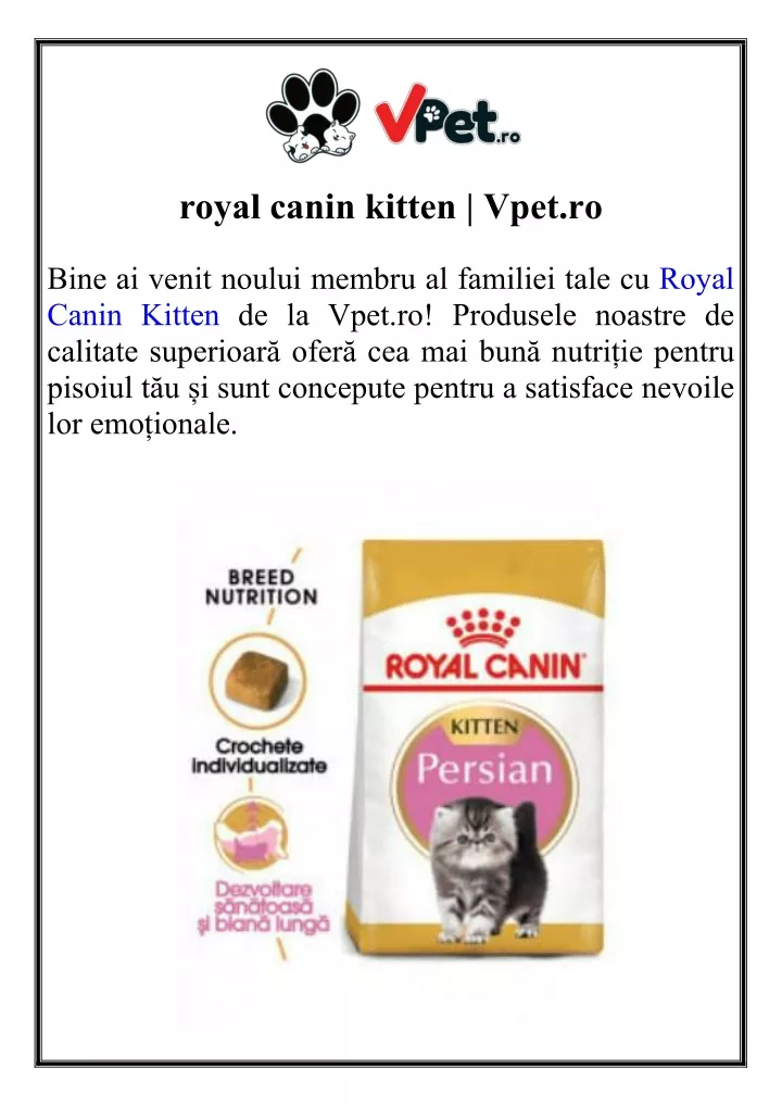 royal canin kitten vpet ro