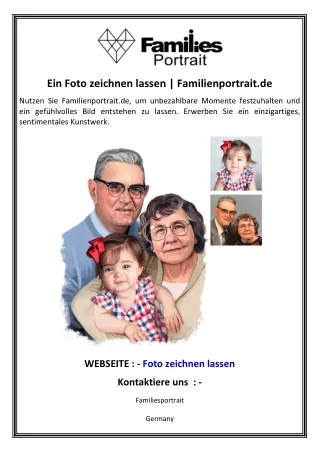 Ein Foto zeichnen lassen  Familienportrait.de