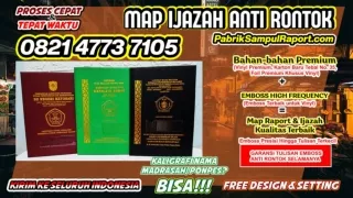 0821-4773-7105 Pabrik Map Raport Sampul Ijazah di Alor