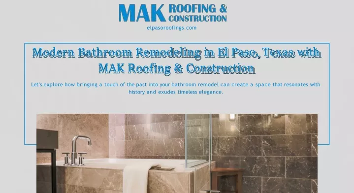 modern bathroom remodeling in el paso texas with mak roofing construction