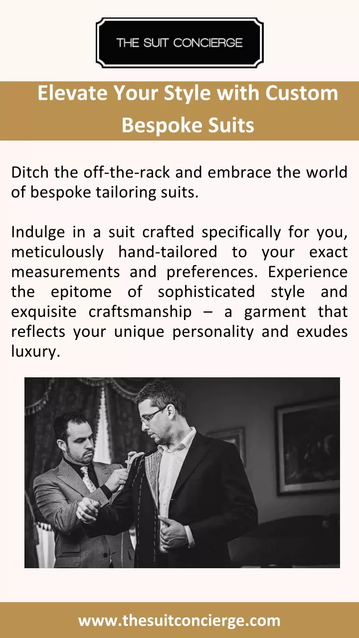 elevate your style with custom bespoke suits