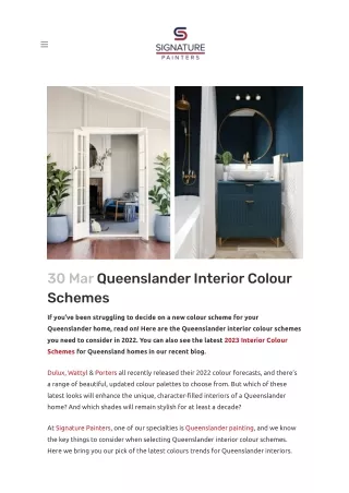 Queenslander Interior Colour Schemes