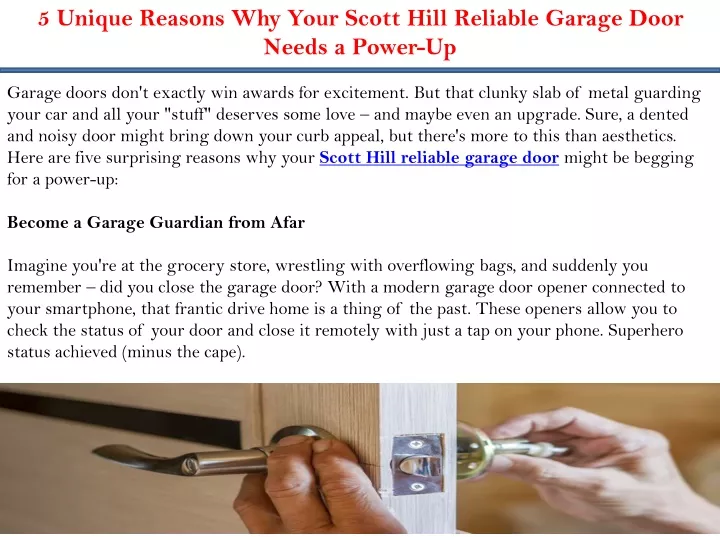 5 unique reasons why your scott hill reliable