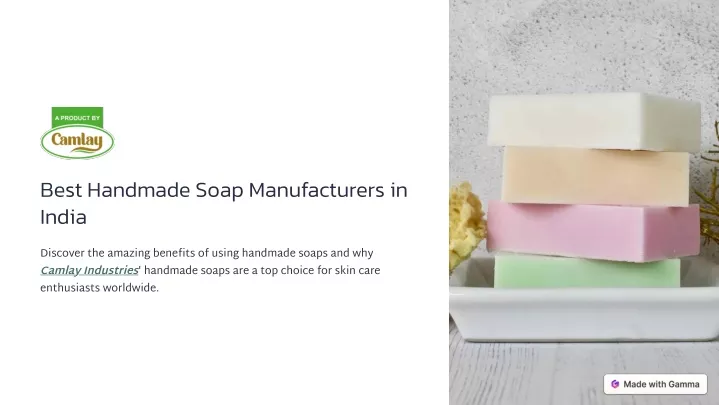 best handmade soap manufacturers in india