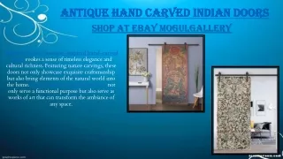 Antique Hand Carved Indian Doors