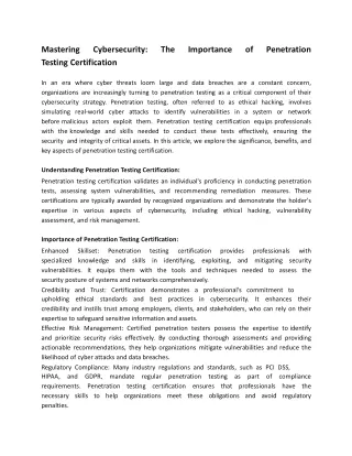 mastering cybersecurity the importance