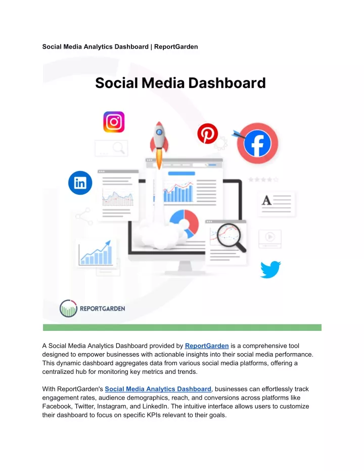 social media analytics dashboard reportgarden