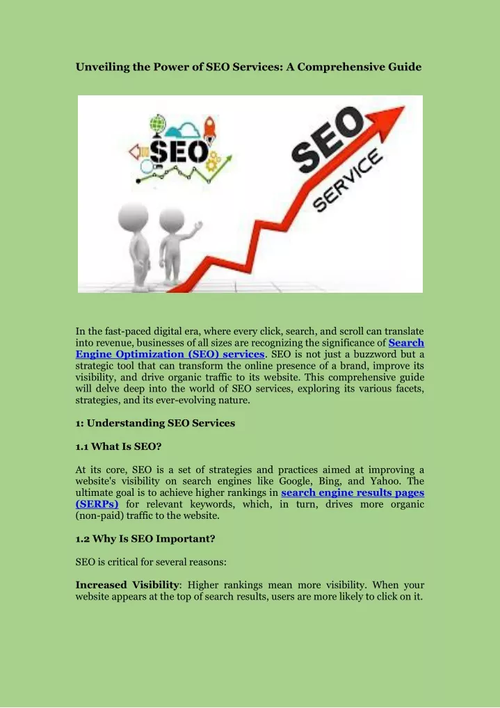 unveiling the power of seo services