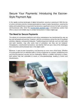 Secure Your Payments_ Introducing the Escrow-Style Payment App