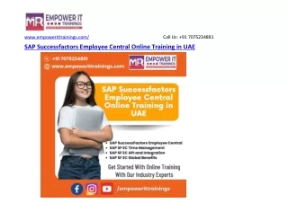 SAP Successfactors Employee Central Online Training in UAE