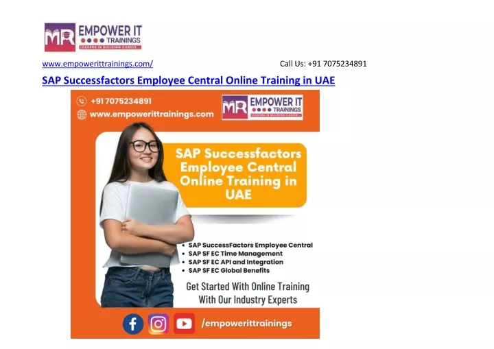 sap successfactors employee central online training in uae