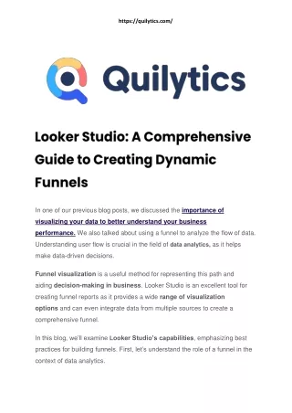 Looker Studio: A Comprehensive Guide to Creating Dynamic Funnels