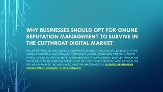 Why Businesses Should Opt For Online Reputation Management to Survive in the Cutthroat Digital Market