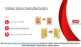 Indian Spices Manufacturing Company Delhi