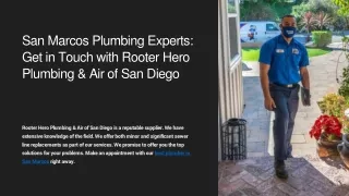 San Marcos Plumbing Experts Get in Touch with Rooter Hero Plumbing & Air of San Diego