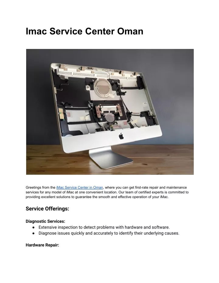 imac service center oman