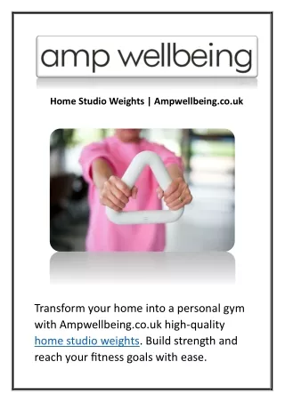 Home Studio Weights | Ampwellbeing.co.uk