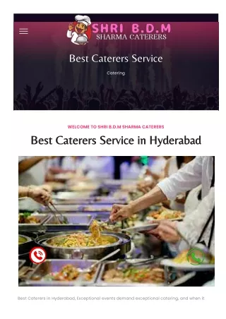 Best Caterers Service In Hyderabad