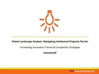 Patent Landscape Analysis: Navigating Intellectual Property | InventionIP