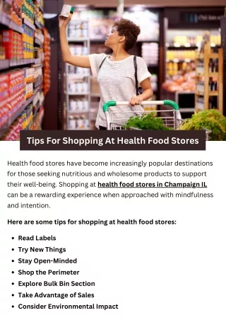 Tips For Shopping At Health Food Stores