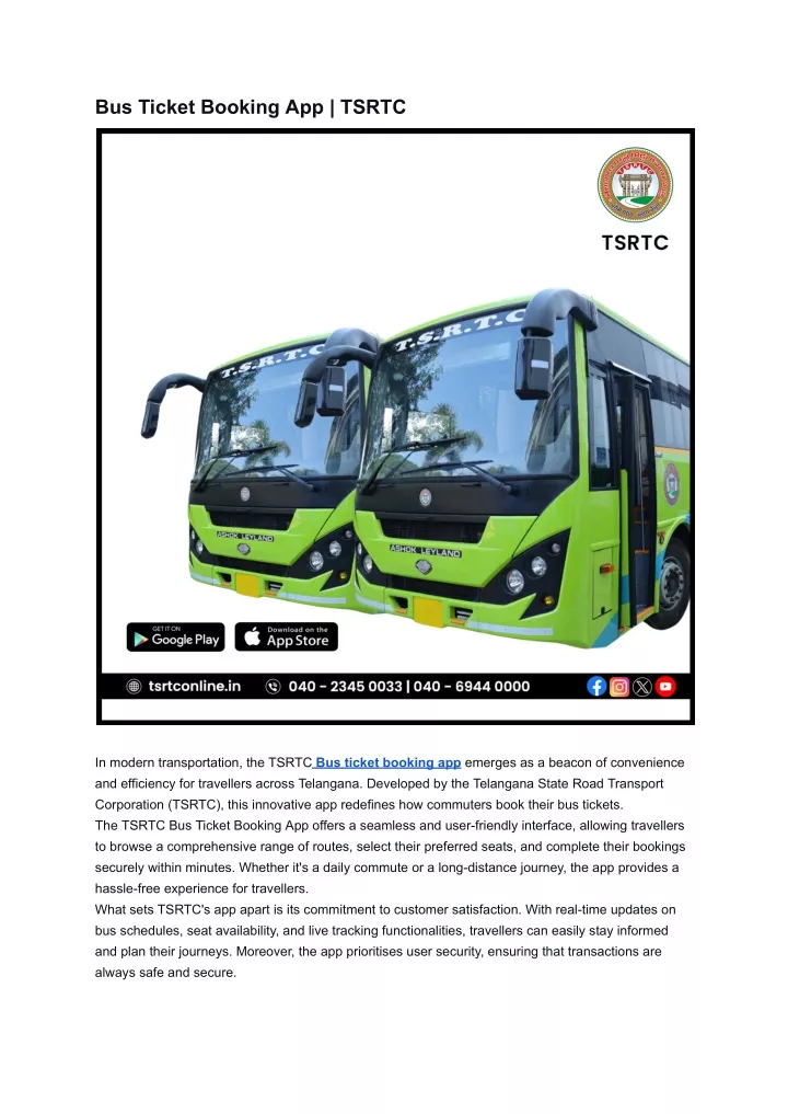 bus ticket booking app tsrtc