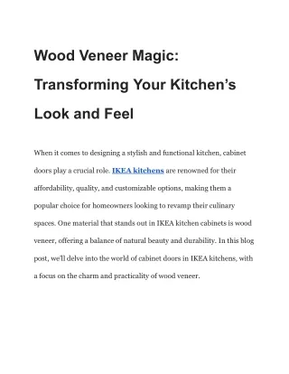 Wood Veneer Magic_ Transforming Your Kitchen’s Look and Feel