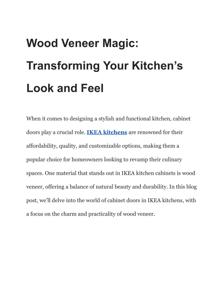 wood veneer magic