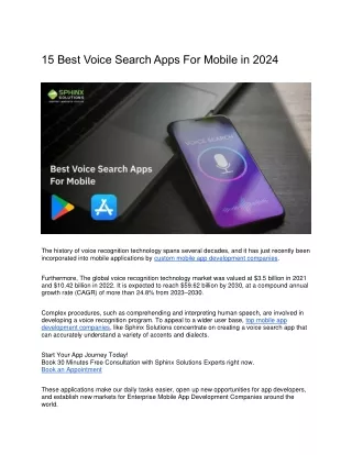 15 Best Voice Search Apps For Mobile in 2024