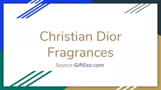 Christian Dior Fragrances