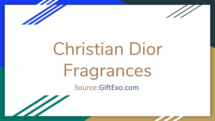 christian dior fragrances